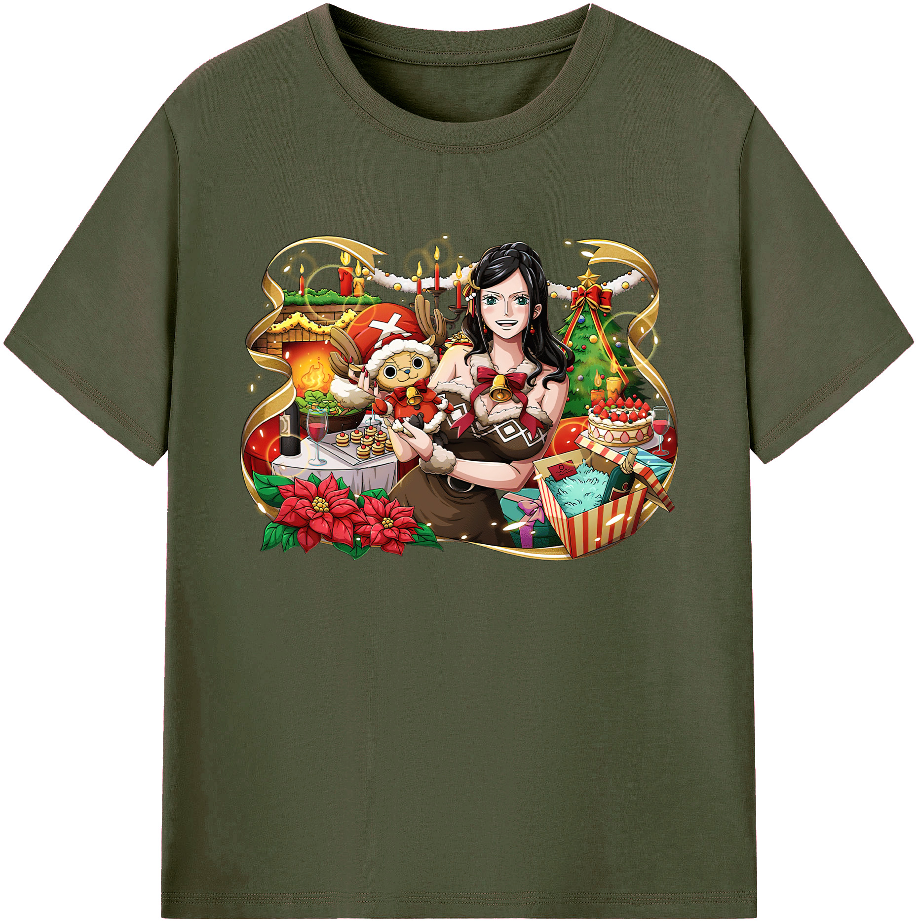 ワンピース ニコ・ロビン ONE PIECE Nico Robin 綿100％ メンズ半袖Tシャツ｜肌触りやわらか＆通気性